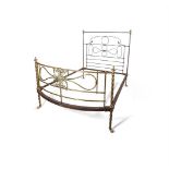 A VICTORIAN BRASS AND STEEL DOUBLE BED FRAMEBY R. W. WINFIELD & CO., SECOND HALF 19TH CENTURY