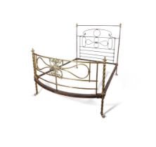 A VICTORIAN BRASS AND STEEL DOUBLE BED FRAMEBY R. W. WINFIELD & CO., SECOND HALF 19TH CENTURY