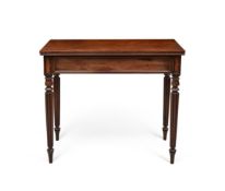A GEORGE IV MAHOGANY AND EBONISED SIDE OR CONSOLE TABLE, CIRCA 1825