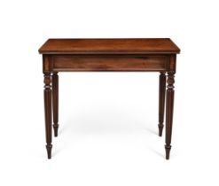 A GEORGE IV MAHOGANY AND EBONISED SIDE OR CONSOLE TABLE, CIRCA 1825