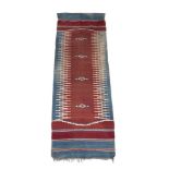 A KILIM RUNNER, 20TH CENTURY