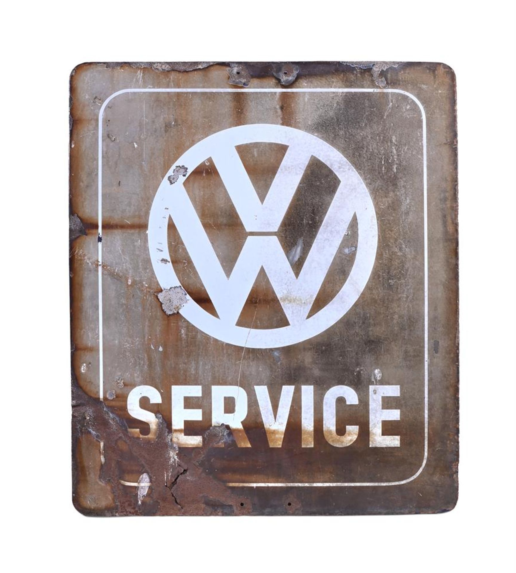 TWO VOLKSWAGON ENAMEL DEALER SERVICE SIGNS, CIRCA 1950 - Bild 2 aus 5