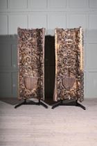A LARGE AND IMPRESSIVE PAIR OF PORTUGUESE CARVED GILTWOOD ARCHITECTURAL ELEMENTS