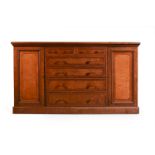 Y A VICTORIAN BURR ELM, SATINWOOD AND TULIPWOOD BANDED COMPACTUM, CIRCA 1860