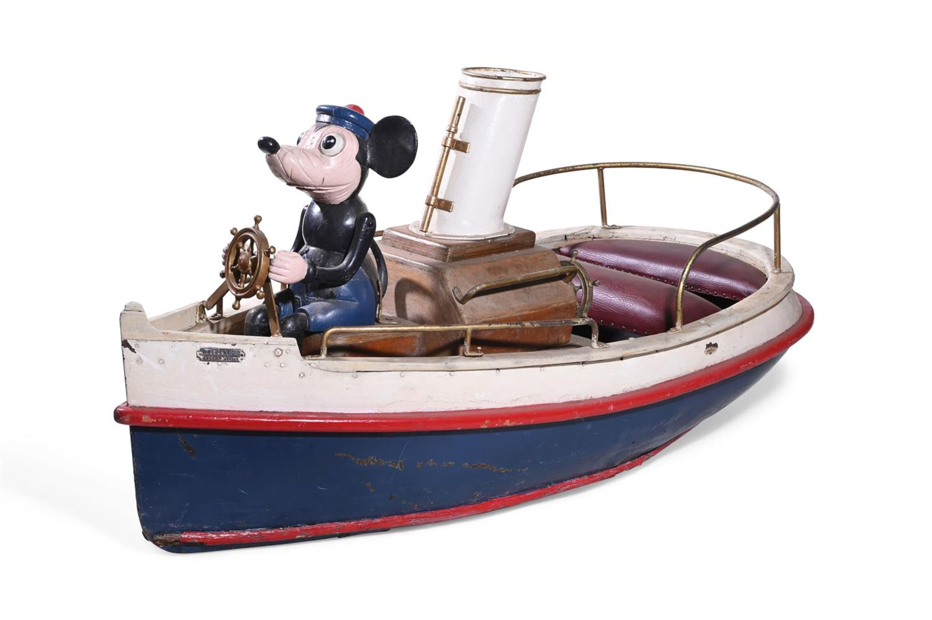 A RARE 'STEAM BOAT WILLIE' FAIRGROUND RIDE BOAT, CIRCA 1930