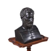 A HOLLOW CAST BRONZE BUST OF A GREEK PHILOSOPHER ELKINGTON & CO., LATE 19TH CENTURY