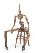 A RARE LIFE SIZE ARTICULATED ARTIST'S MANNEQUIN, EARLY 20TH CENTURY
