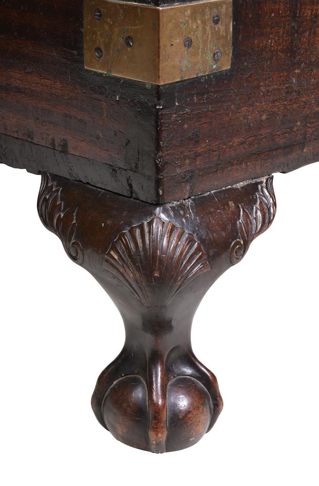 Y A DUTCH COLONIAL EXOTIC HARDWOOD AND BRASS BOUND CHESTMID 18TH CENTURY - Image 3 of 4