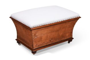 A WILLIAM IV MAHOGANY SARCOPHAGUS SHAPED OTTOMAN, CIRCA 1835