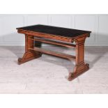 Y A FINE REGENCY SATINWOOD AND MACASSAR EBONY LIBRARY TABLE, ATTRIBUTED TO GEORGE OAKLEY