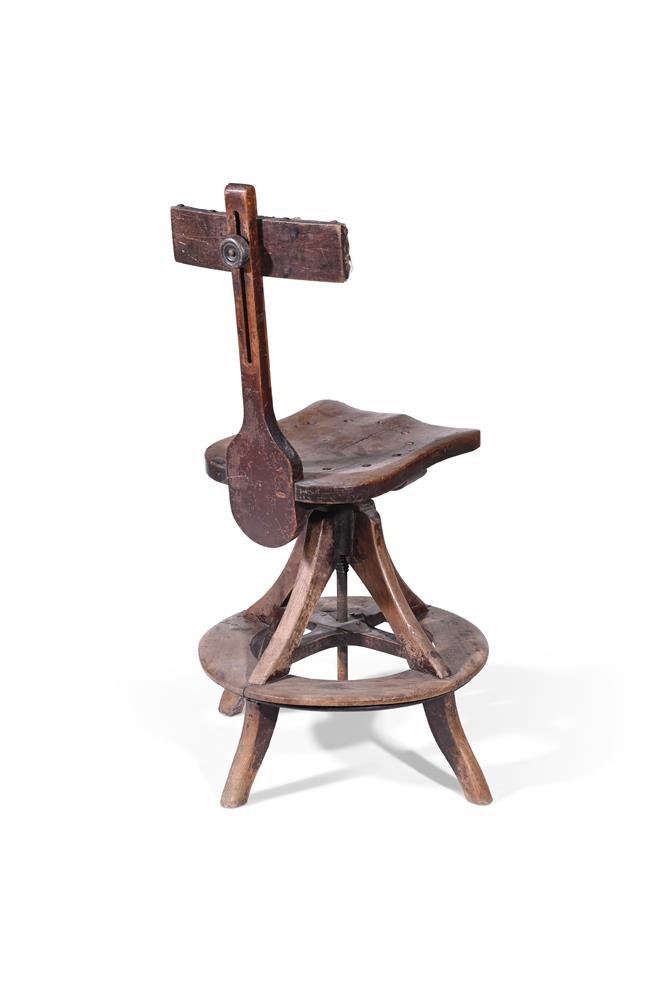 ANOTHER ARTIST'S OR DRAUGHTSMAN'S CHAIR BY GLENISTER OF HIGH WYCOMBE, CIRCA 1890-1900 - Image 2 of 3