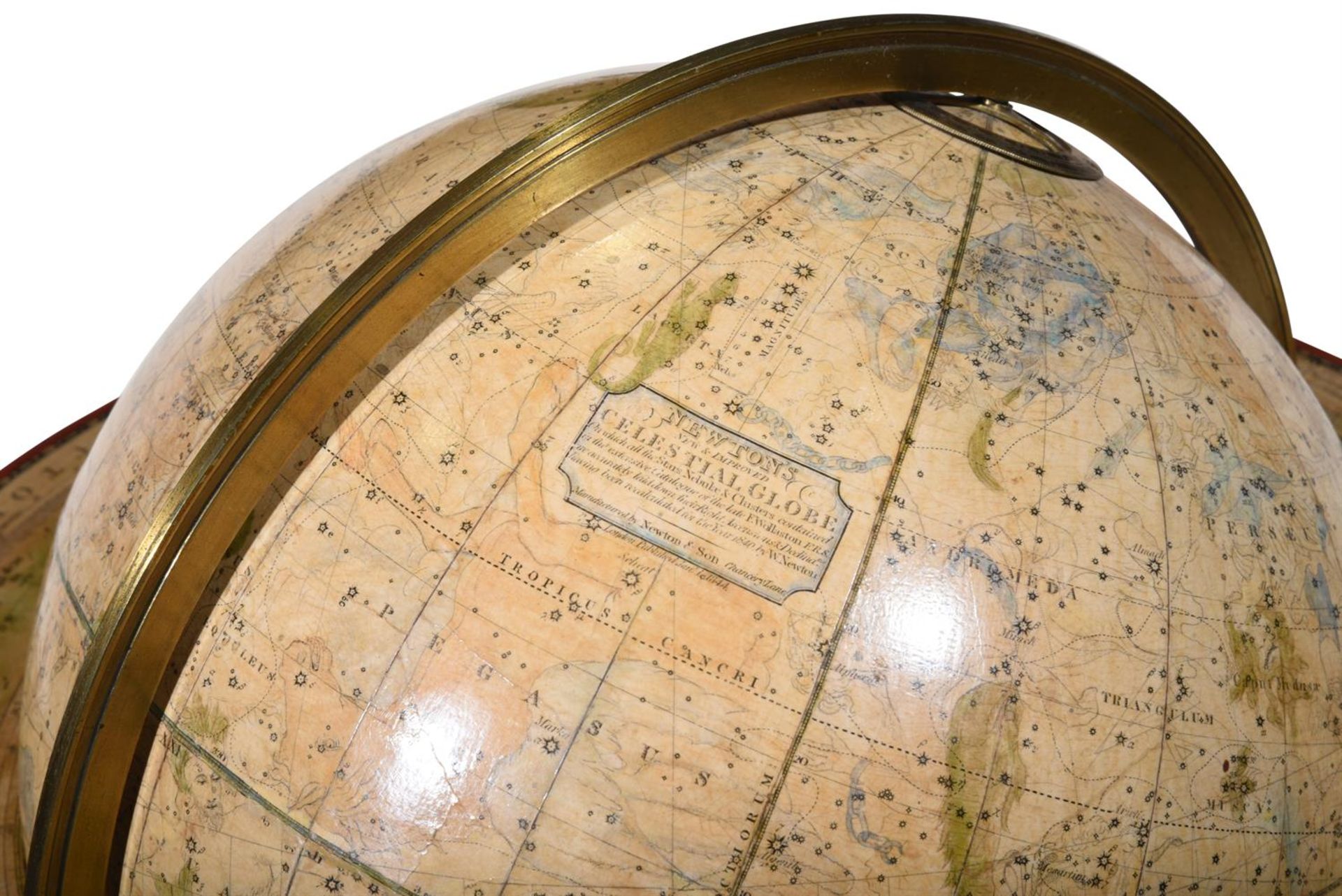 Y A PAIR OF TERRESTRIAL AND CELESTIAL 12 INCH LIBRARY GLOBES ON ROSEWOOD STANDS, BY NEWTON & SON - Image 7 of 7