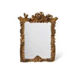 A CARVED GILTWOOD FLORENTINE MIRROR, ITALIAN, LATE 18TH CENTURY