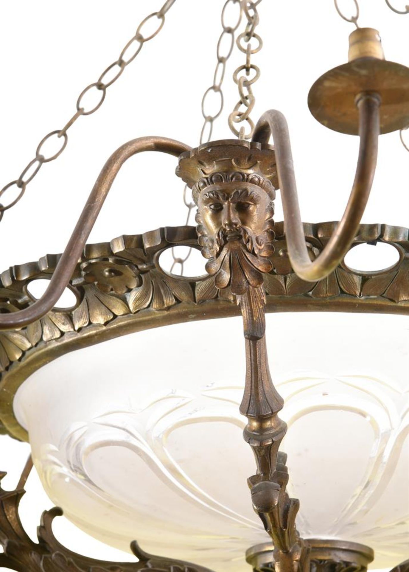 A GILT METAL AND CUT GLASS FIVE BRANCH, TEN LIGHT 'COLZA' CHANDELIER, 19TH CENTURY - Image 3 of 3