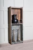 AN OAK AND COPPER LINED 'COUNTRY HOUSE' DOUBLE SINK, LATE 18TH OR EARLY 19TH CENTURY