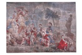 A VERY LARGE PRINTED LINEN TAPESTRY 'THE RISE OF MINERVA' POSSIBLY BY ZARDI & ZARDI