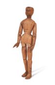 A PINE ARTIST'S LAY OR MANNEQUIN FIGURE, PROBABLY FRENCH, EARLY 20TH CENTURY