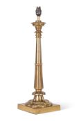 A GEORGE IV BRASS TABLE LAMP, CIRCA 1825