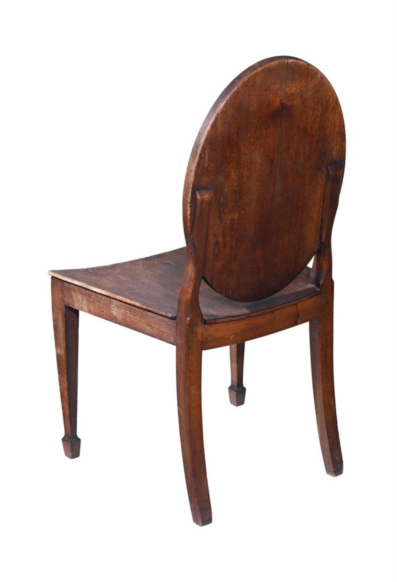 A PAIR OF GEORGE III ELM AND ASH HALL CHAIRS, IN THE MANNER OF INCE & MAYHEW, CIRCA 1770 - Image 5 of 5