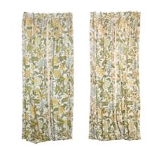 A SET OF THREE LARGE FLORAL PRINTED CURTAINS, 20TH CENTURY