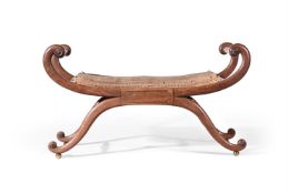 A REGENCY MAHOGANY WINDOW SEAT IN MANNER OF GILLOWS, CIRCA 1815