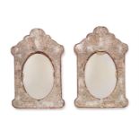 A PAIR OF FRENCH CARVED BONE MIRRORS, DIEPPE, CIRCA 1850-60