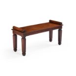 A REGENCY MAHOGANY HALL BENCH, IN THE MANNER OF CHARLES HEATHCOTE TATHAM, CIRCA 1815