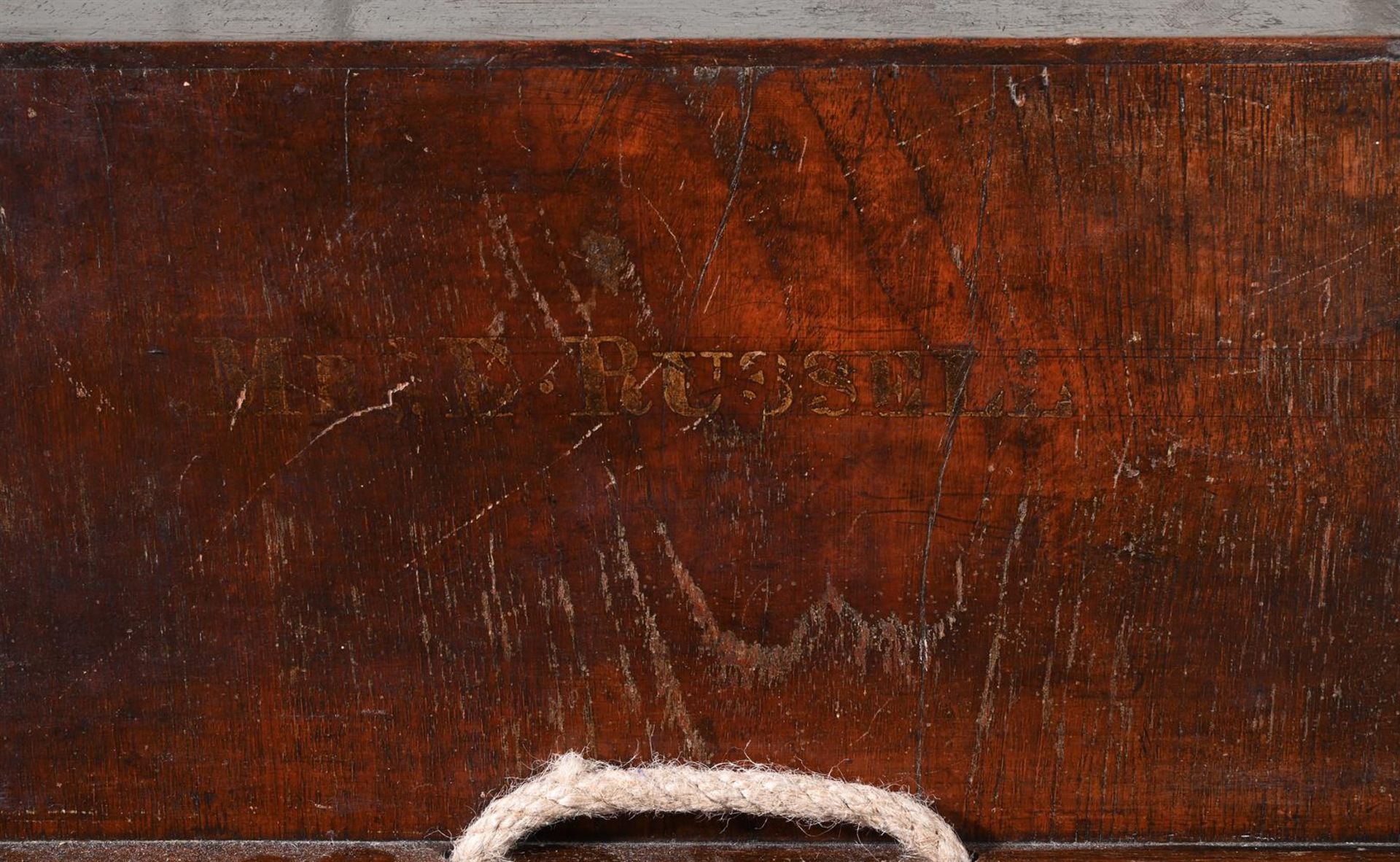 Y AN EXOTIC HARDWOOD NAVAL CAMPAIGN CHEST OF DRAWERS, EARLY 19TH CENTURY - Image 3 of 4