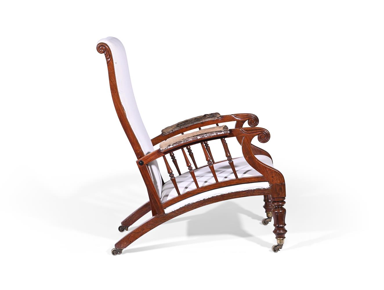 Y AN ARTS AND CRAFTS ROSEWOOD ARMCHAIR, IN THE MANNER OF PHILIP WEBB, CIRCA 1890 - Image 3 of 3