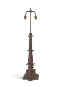A WILLIAM IV BRONZED METAL TABLE LAMP, CIRCA 1835