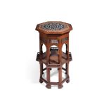 Y A SYRIAN HARDWOOD, MARQUETRY AND MOTHER OF PEARL INLAID OCTAGONAL OCCASIONAL TABLE