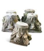 A GROUP OF FIVE CARVED SANDSTONE CAPITALS, EARLY 19TH CENTURY