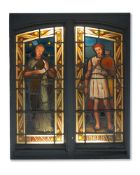 A LARGE VICTORIAN STAINED GLASS WINDOW, POSSIBLY BY DANIEL COTTIER, SECOND HALF 19TH CENTURY