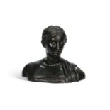 AFTER THE ANTIQUE, A BRONZE BUST OF SAPPHO ATTRIBUTED TO THE CHIURAZZI FOUNDRY