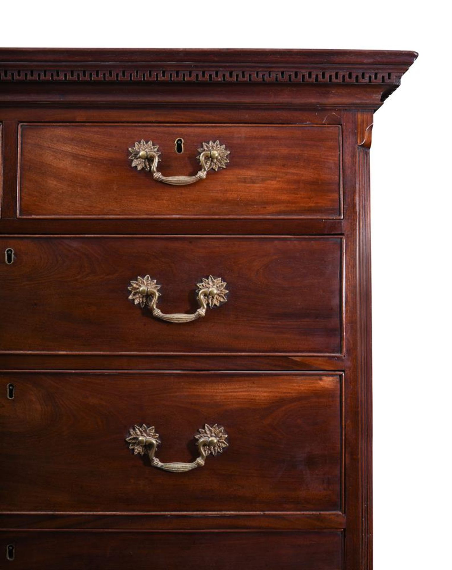 A GEORGE III MAHOGANY CHEST ON CHESTBY PHILIP BELL, CIRCA 1770 - Image 2 of 3