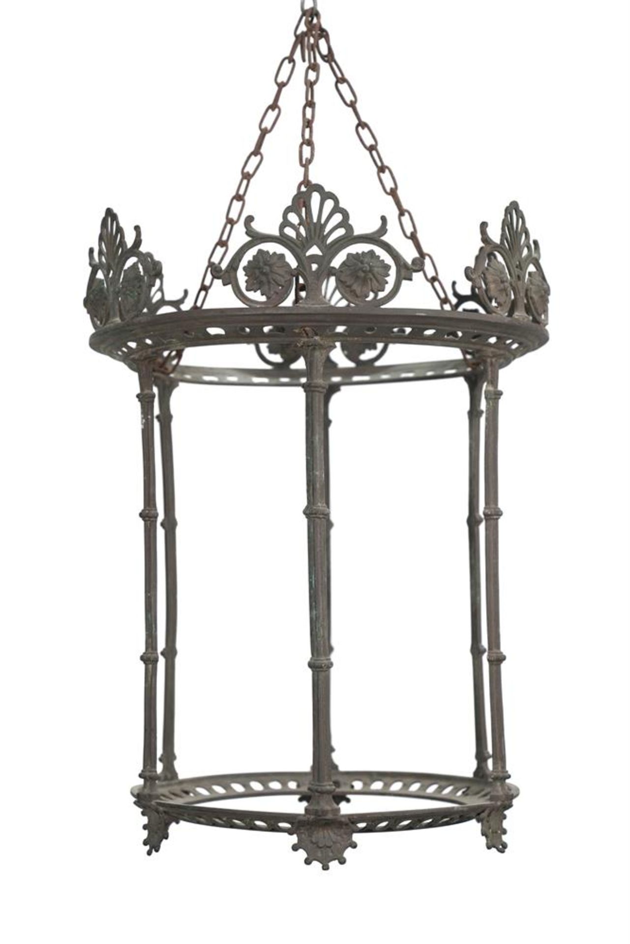 A BRASS HALL LANTERN, 19TH CENTURY - Image 2 of 3