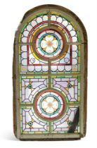 A LARGE VICTORIAN STAINED GLASS WINDOW, SECOND HALF 19TH CENTURY