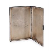 OF AMERICAS CUP AND AVIATION HISTORY INTEREST: A SILVER CIGARETTE CASE