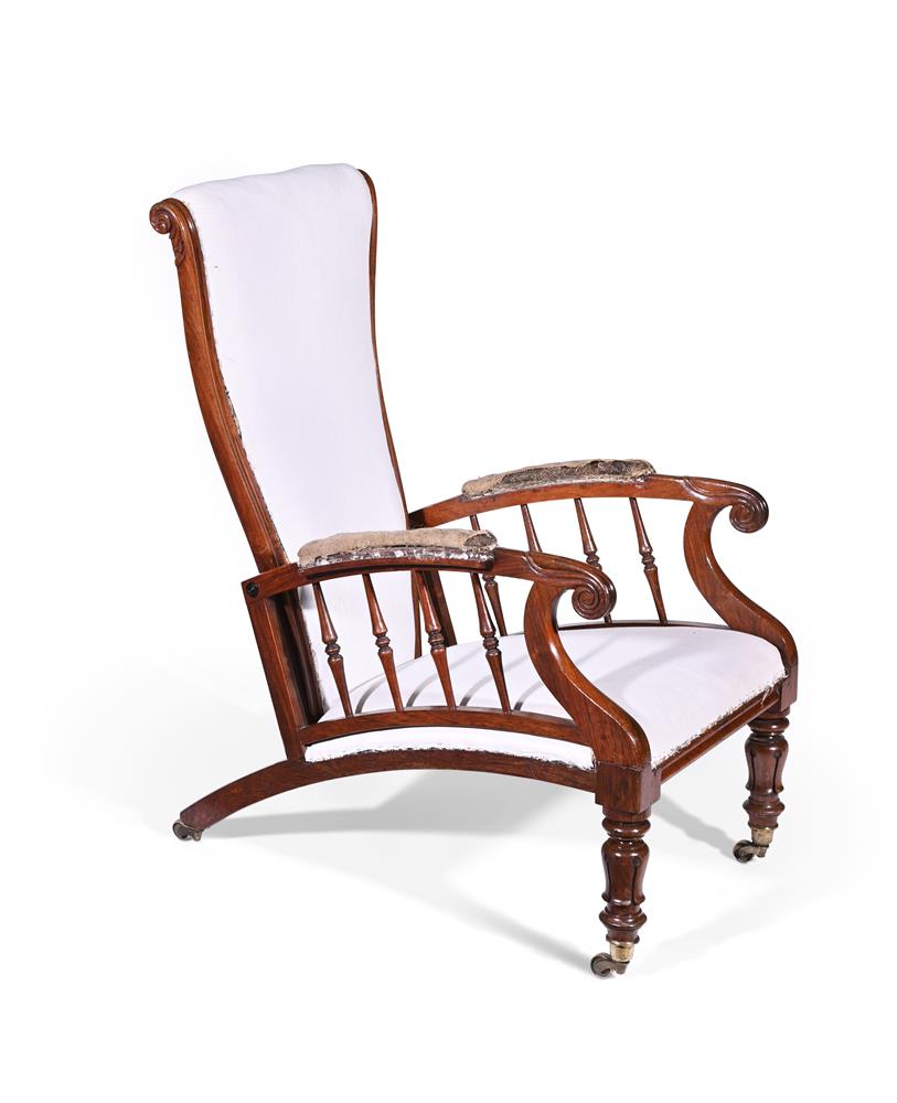 Y AN ARTS AND CRAFTS ROSEWOOD ARMCHAIR, IN THE MANNER OF PHILIP WEBB, CIRCA 1890 - Image 2 of 3