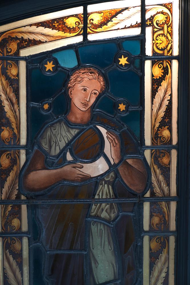 A LARGE VICTORIAN STAINED GLASS WINDOW, POSSIBLY BY DANIEL COTTIER, SECOND HALF 19TH CENTURY - Image 3 of 3