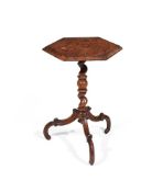 A WALNUT AND FIGURED WALNUT TRIPOD OCCASIONAL TABLE, CIRCA 1690 AND LATER