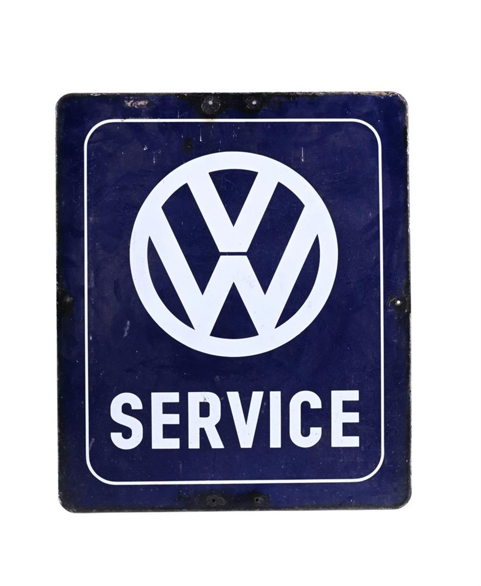 TWO VOLKSWAGON ENAMEL DEALER SERVICE SIGNS, CIRCA 1950 - Bild 3 aus 5