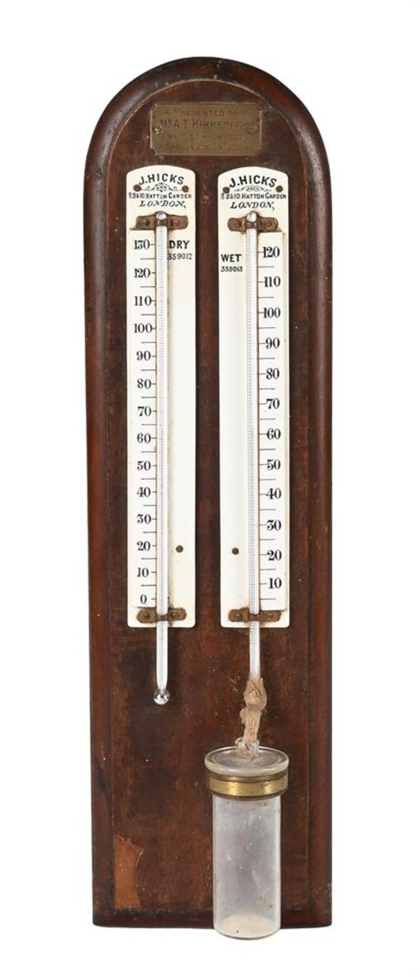 TWO PAIRS OF FAHRENHEIT SCALE MERCURY TUBE THERMOMETERS FOR USE IN WEATHER FORCASTING - Bild 2 aus 3