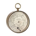 A LATE VICTORIAN WATKIN PATENT EXTENDED SCALE ANEROID SURVEYING/MINING BAROMETER