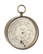 A LATE VICTORIAN WATKIN PATENT EXTENDED SCALE ANEROID SURVEYING/MINING BAROMETER