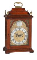 A GEORGE II MAHOGANY TABLE/BRACKET CLOCK