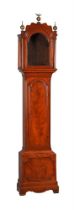 A GEORGE III MAHOGANY LONGCASE CLOCK CASE