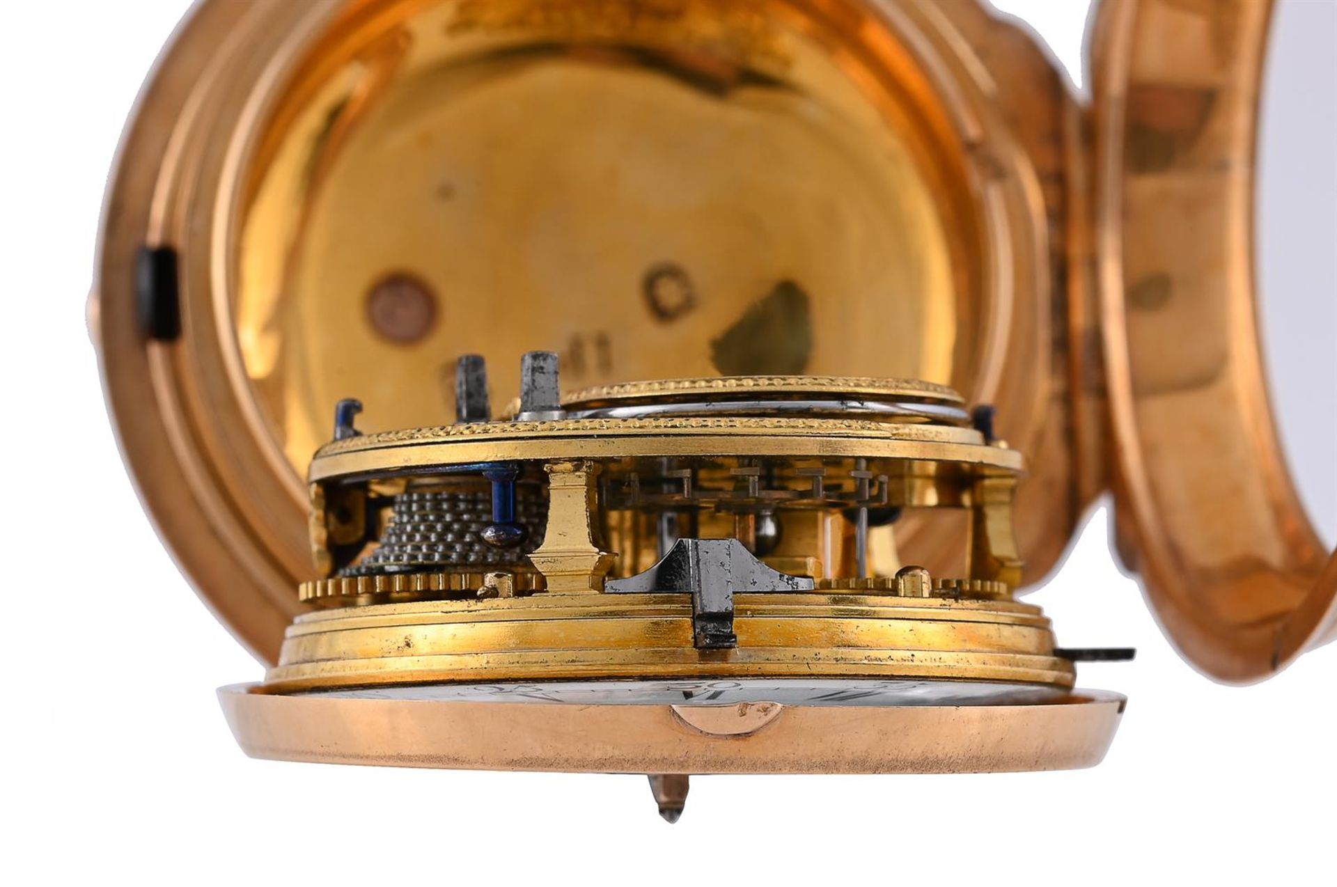 A RARE GEORGE III GOLD PAIR-CASED POCKET WATCH WITH CYLINDER ESCAPEMENT AND CENTRE SECONDS - Bild 4 aus 5