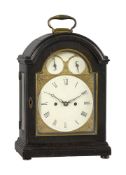 A GEORGE III EBONISED TABLE/BRACKET CLOCK WITH TRIP-HOUR REPEAT