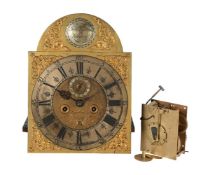 AN EIGHT-DAY LONGCASE CLOCK MOVEMENT AND DIAL